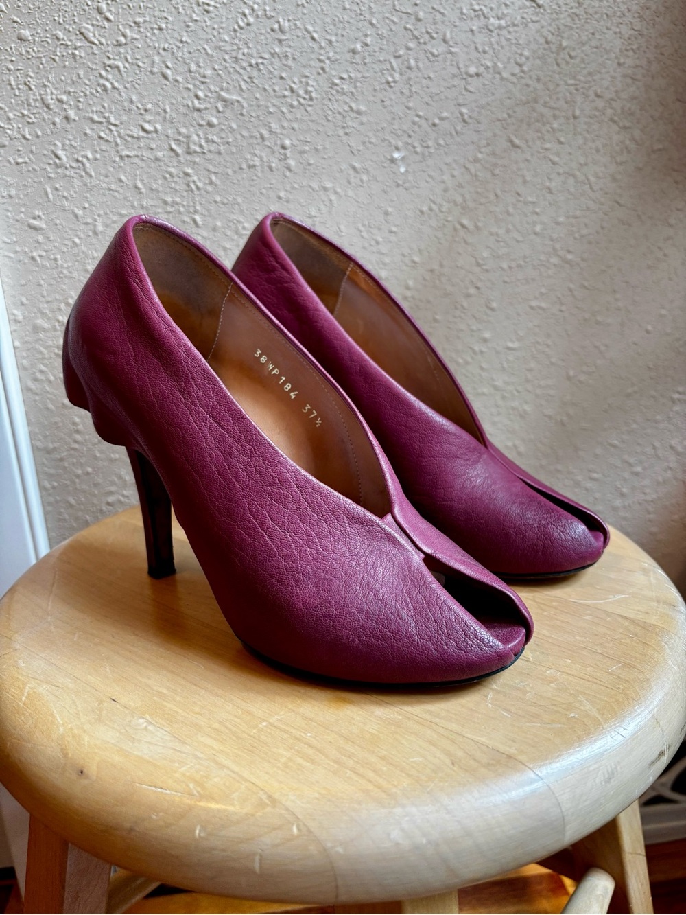 Maison Margiela Peep-toe Rose Heels Sz 37.5
